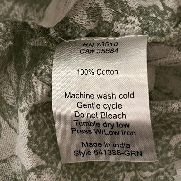 IVY JANE- WOMEN'S BOTANICAL SNAP FRONT COLLARED SHIRT, size Large - Picture 9 of 10